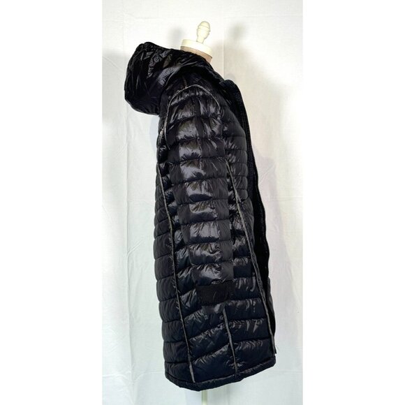 New Andrew Marc Black Premium Down Filled Puffer Packable Coat Zip Pocket Sz XL - Picture 3 of 16